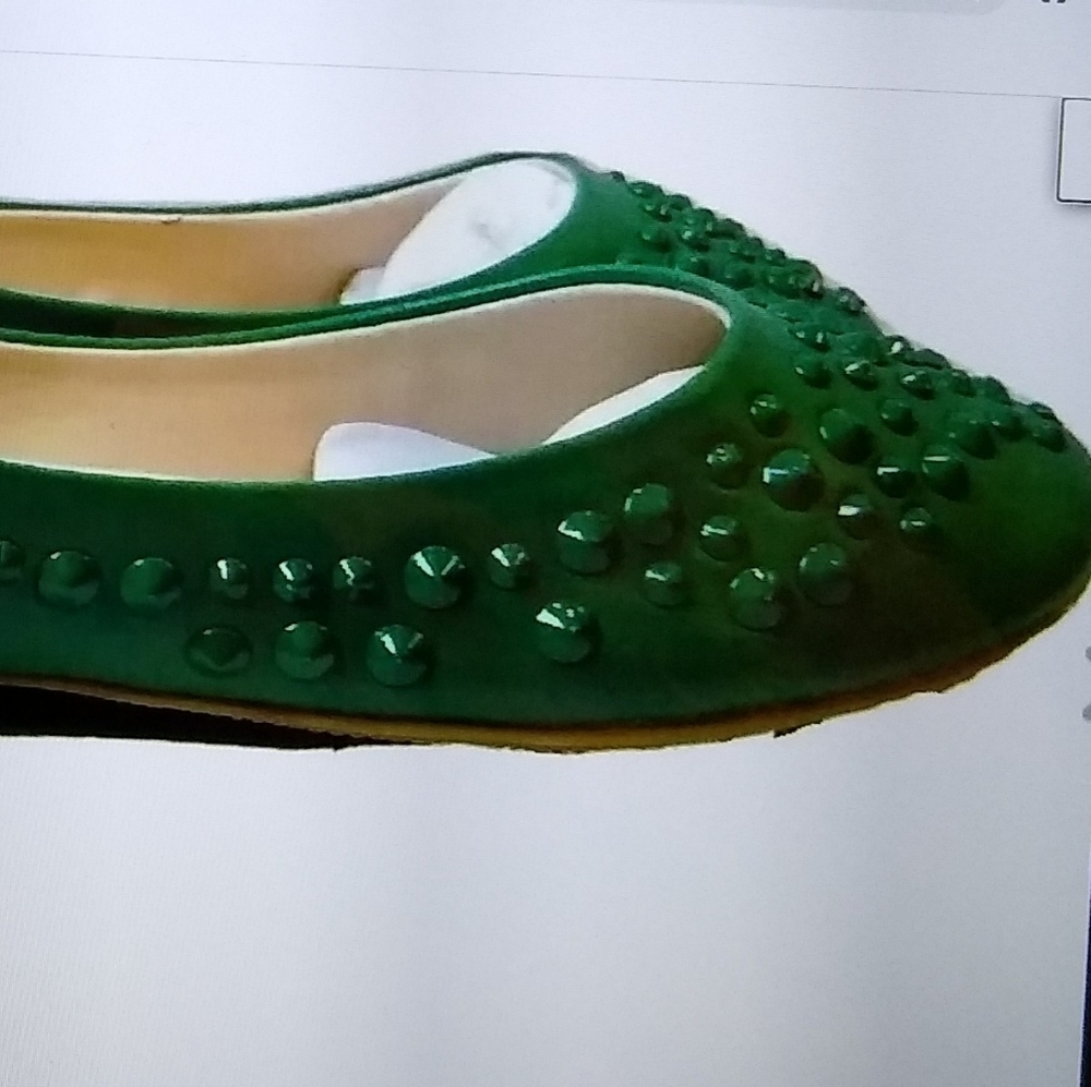 Zigi Soho Green Embellished Flats